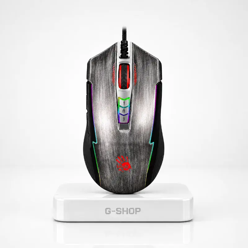 A4TECH BLOODY P93A RGB GAMING MOUSE BULLET GREY