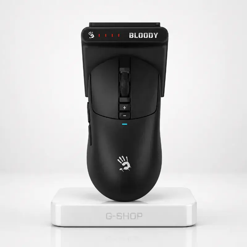 A4TECH BLOODY R72 PRO DUO WAVELINK DUAL WIRELESS GAMING MOUSE 2.4GHz / USB DOCK BLACK