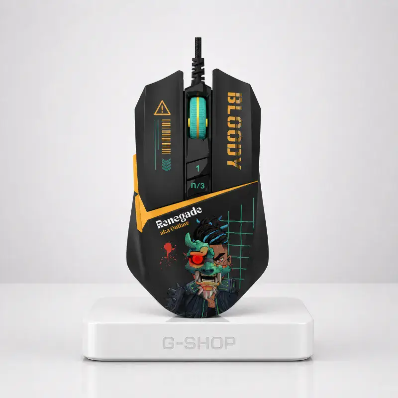 A4TECH BLOODY SAVAGE IMPACT W63 MAX RENEGADE MIDNIGHT GAMING MOUSE RGB BLACK USB